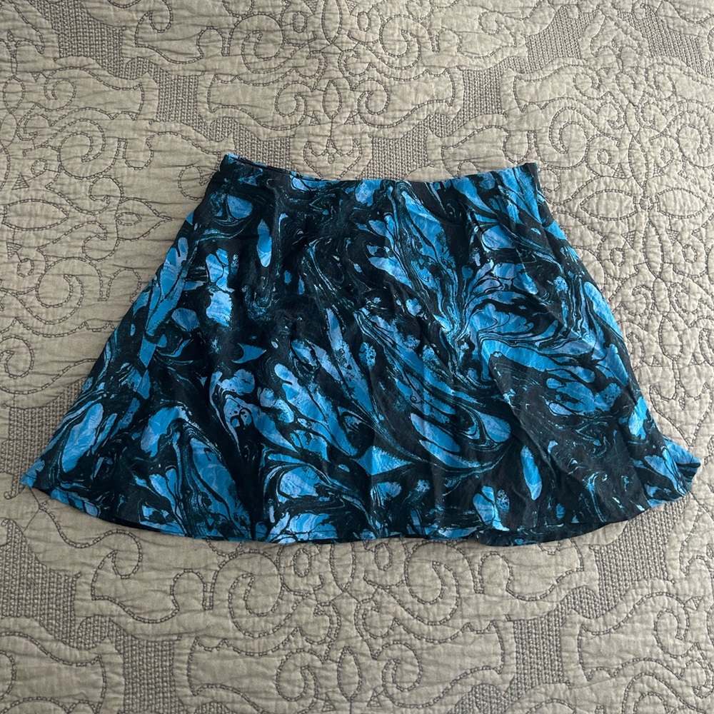 Black and Blue Mini Skirt